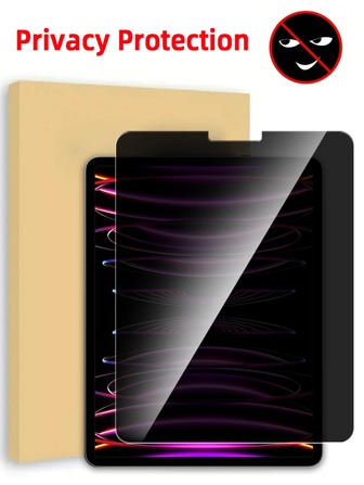 1 件隐私屏幕保护膜适用于 iPad/ Galaxy Tab/ Surface Pro 8/ Fire HD 10/ Honor Tablet/ MatePad，防窥钢化玻璃膜，防刮，防震