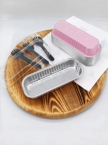 50pcs Mini Loaf Pans With Lids And Fork Spoons Rectangle Individual Cake Pans Aluminum Foil Pans For Large Gatherings Picnics Vacations Parties