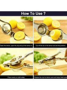 1 Piece Stainless Steel Fruit Manual Juicer - Hand Pressed Lemon Juicer, Fruit Juice Extractor, Household Kitchen Tool