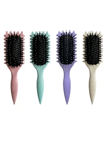 قطعة واحدة من المشط، مصنوعة من سيقان النيلون والحنطة السوداء، هدية مثالية لعيد الحب. إنها تُبرز وظيفة تدليك ويمكن استخدامها على الشعر الجاف والرطب لإزالة الشعر من العقدة. مدمجة ومريحة، يسهل حملها