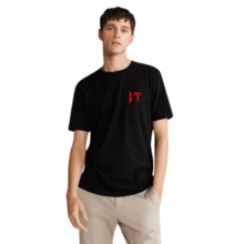 Playera para hombre C Tumbados Nata - Negro - Ver 2