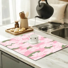 1 Stück saugfähige Abtropfmatte, Kaffeemaschinenmatte, handgefertigte Abtropfmatte für Kaffeekannen, Abtropfmatte für Küchenarbeitsplatten, hitzebeständige Abtropfmatte mit rutschfester Rückseite, Abtropfmatte aus Kieselalgenschlamm, Flecken verbergen, Super-Abtropfmatte für die Küche, leicht zu reinigende Abtropfmatte, perfekt für Küche, Café, Bar, Festival, Party, Heimdekoration, Weihnachtsgeschenk