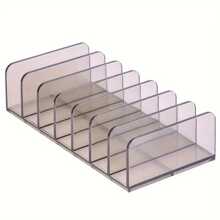 1pc Transparent Plastic Makeup Storage Organizer Tray, With 7 Compartments For Eyeshadow Palette, Makeup Cosmetics Storage Box For Room, Home, Bedroom, Bathroom Decor, Pink Room, Living Room Accessories, Travel Essentials, Gift Box Back To School