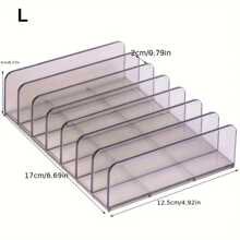1pc Transparent Plastic Makeup Storage Organizer Tray, With 7 Compartments For Eyeshadow Palette, Makeup Cosmetics Storage Box For Room, Home, Bedroom, Bathroom Decor, Pink Room, Living Room Accessories, Travel Essentials, Gift Box Back To School