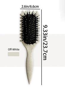 قطعة واحدة من المشط، مصنوعة من سيقان النيلون والحنطة السوداء، هدية مثالية لعيد الحب. إنها تُبرز وظيفة تدليك ويمكن استخدامها على الشعر الجاف والرطب لإزالة الشعر من العقدة. مدمجة ومريحة، يسهل حملها