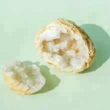 1 pieza/3 piezas Geoda de cristal natural sin abrir, para fines educativos y de colección