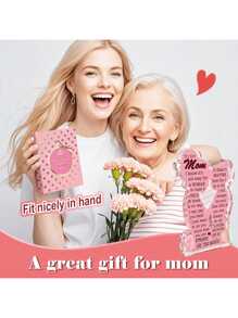 1 Pc Acrylic Plaque Sign 15x12cm Mom Gifts From Daughter Christmas Gift For Mom, Mom Birthday Ideas Gift Cool Mother's Day Gifts From Daughter Best Mom Ever Gifts New Mom Single Mom