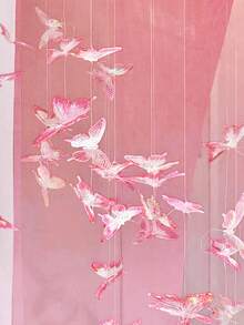 11 件/套水晶蝴蝶挂饰，粉色/紫色背景色，DIY 蝴蝶装饰用于房间装饰生日装饰派对装饰背景婚礼装饰 - 彩色 - 查看 8