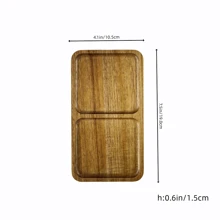 11.4-Inch Rosewood Multipurpose Serving Tray, Breakfast Platter, Snack Plate, Cake Stand, Decorative Platter, Divided Appetizer, Dipping Sauce, Nuts, Dried Fruits, Kitchen Counter, Bathroom Decor, Dessert Display, Suitable For Weddings, Graduations, Birthdays, Parties, Halloween, Christmas