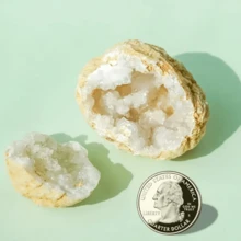 1 pieza/3 piezas Geoda de cristal natural sin abrir, para fines educativos y de colección