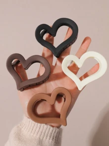 4 件/套纯色简约多功能发夹，时尚发饰，防滑夹，适合日常、休闲、派对、通勤、度假、马尾辫、发髻、洗脸、化妆、服装搭配家居浴室装饰秋季装饰返校