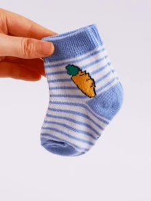 5Pairs /10 Pairs Of Girls' Blue, Adorable, Daily And Casual Short Stretch Mid-Calf Socks - Multicolor - View 2