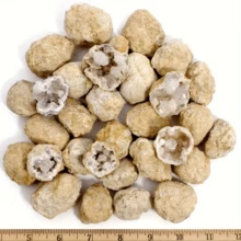 1 pieza/3 piezas Geoda de cristal natural sin abrir, para fines educativos y de colección