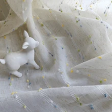 1pc Japanese Sweet Fruit Candy Jacquard Sheer Curtain, Breathable Mesh, Linen-Like Texture, Natural Lighting Filtration, Rod Pocket Top, Easy Hanging, Refresh Home For Spring/Summer, Suitable For Bedroom, Living Room, Dining Room, Office, 110gsm