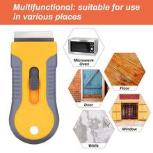 1 Set Of Scraper Blades, Glass Scraper Scraper Tools, 10PCS Steel And 10PCS Plastic Extra Blades, For Removing Stickers, Paper, Food Residues, Paint, Glue From Ovens, Windows