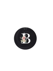 Specchio rotondo nero alla moda con iniziali floreali - Accessori da viaggio di design, specchietto mini scorrevole comodo, in materiale plastico, resistente all'usura e durevole, leggero, specchio da tasca, specchio per il trucco mini, nuovo design, adatto per uomini e donne, coppie, per uso quotidiano, appuntamenti, compleanni, festival, ritorno a scuola, estate, vacanze, spiaggia, pendolarismo, regalo di compleanno, regalo per le vacanze, regalo pensieroso per la festa della mamma, regalo pratico