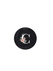 Specchio rotondo nero alla moda con iniziali floreali - Accessori da viaggio di design, specchietto mini scorrevole comodo, in materiale plastico, resistente all'usura e durevole, leggero, specchio da tasca, specchio per il trucco mini, nuovo design, adatto per uomini e donne, coppie, per uso quotidiano, appuntamenti, compleanni, festival, ritorno a scuola, estate, vacanze, spiaggia, pendolarismo, regalo di compleanno, regalo per le vacanze, regalo pensieroso per la festa della mamma, regalo pratico