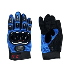 guantes de motociclista - azul real - Ver 1