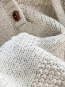 Women'S Casual Long Sleeve Pullover Sweater - Fall/Winter Fashion Knit Hoodie With Drawstring, Solid Color, Polyester 100%, Comfortable Slight Stretch Fabric, Regular Sleeve, No Belt - Oversized Style - trắng - Xem 4