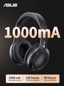 Asus Headset ANC Active Noise Reduction, Built-In Microphone Retractable Folding Storage Does Not Pick The Ear Shape Use, Games And Movie Music Lovers - Beige - View 8