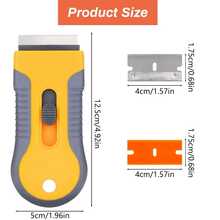 1 Set Of Scraper Blades, Glass Scraper Scraper Tools, 10PCS Steel And 10PCS Plastic Extra Blades, For Removing Stickers, Paper, Food Residues, Paint, Glue From Ovens, Windows