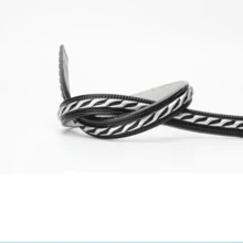 1 قطعة 1 متر/39.37 بوصة شريط ديكور منزلي من البي في سي لاصق ذاتي للتزيين على السقف والأرضية وفواصل الجدران، ملصق ثلاثي الأبعاد بتصميم مخطط، للإطارات والنوافذ وخلفية جدار التلفزيون