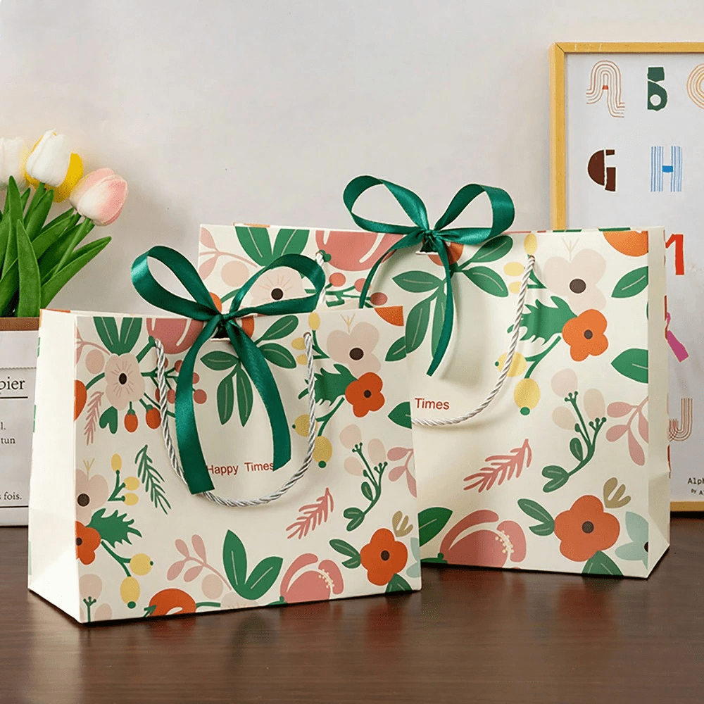 1pc Handbag Gift Bag With Ribbon, Suitable For Holidays, Birthdays, Parties, Daily Gift Packaging, Valentine's Day