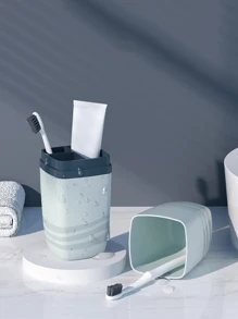 1 Pc Toothbrush Case And Toothpaste Holder, Travel Portable Bathroom Decor Summer Back To School