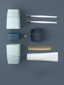 1 Pc Toothbrush Case And Toothpaste Holder, Travel Portable Bathroom Decor Summer Back To School
