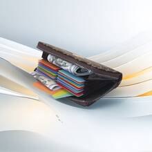 Stylish Letter Print Strap Large Capacity Multifunctional Wallet For Women Wallet Mini Wallet Purse Wallet Card Wallet - Brown - View 6