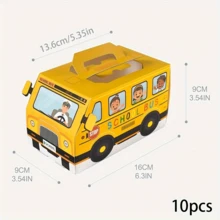 5/10/15/20Pcs Cartoon Car Back To School Season Gift Box, Cartoon Gift Packaging Tote Bag Color Box - Gift Box - View 4