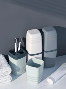 1 Pc Toothbrush Case And Toothpaste Holder, Travel Portable Bathroom Decor Summer Back To School
