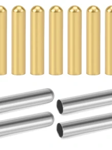 10/20/30/50/100pcs Pack Silver/Gold Metal Shoe Lace Aglet, Hat Cord Ends Clasps Crimps