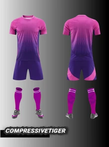 Personalized Youth Soccer Uniform Set For Boys (Ages 8-12) | Football Kit: Custom Name & Number Jersey & Shorts | Quick-Dry Team Style Sportswear