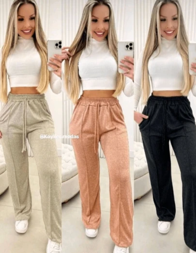 Calça Feminina Lanzinha Moda Inverno Pantalona