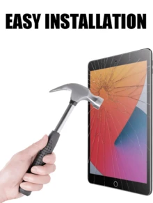 2 Pcs Tempered Glass Screen Protector Compatible With The Entire IPad Series, Scratch-Resistant, Anti-Drop, Waterproof, Fingerprint-Resistant, Super Smooth, Perfectly Compatible With The Screen, No Bubbles, Providing The Best E-Sports Experience And Ultra-High Definition Visual. Gift For Birthday, Family, Friends Pad Screen Protector, Pad Accessories Shockproof Full Cover - Clear - View 6