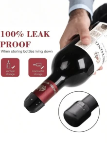 可重复使用的葡萄酒塞 - 真空密封，保持葡萄酒新鲜且防漏，适用于餐厅、酒吧和商业场所 - 彩色 - 查看 5