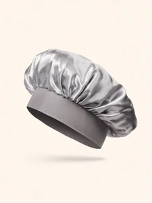 1pc Silk Bonnet For Sleeping Women Double Layer Satin Lined Hair Bonnets For Sleeping Soft Elastic Band Silk Sleep Cap For Curly Hair Home Bathroom Decor Fall Decor Back To School
