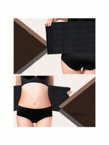 Sports Outdoor 1pc Black Sport Corset Waist Trainer Gym Accessories For Belly Slimming Girdles, Lumbar Girdles For Belly Slimming Corset - Black - View 4