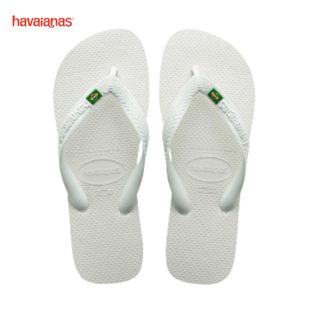 Havaianas Men's Flip Flops Brazil - ORIGINAL - White - View 1