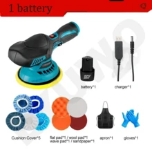 أدوات كهربائية CYBOBAN ، آلة تلميع لاسلكية تعمل بمنظومة بطارية ليثيوم، آلة تلميع كهربائية، بطارية ليثيوم قابلة للشحن، تنظيم سرعة 6 مستويات، محمولة وخفيفة الوزن، مزودة بملحقات متنوعة، بطارية ليثيوم كبيرة السعة 2.0 أمبير ساعي، يمكن التلميع السريع دون ترك أي آثار، من المستلزمات الأساسية لتجميل السيارة، واجهة شحن عالمية USB