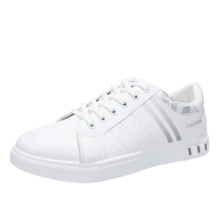 男士透气休闲运动鞋 2025 年春季轻薄低帮白色鞋子，适合青少年夏季休闲、户外运动、度假旅行、毕业礼物、生日礼服配饰 - 彩色 - 查看 18