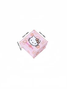 Sanrio 1pc Sanrio Hello Kitty Deluxe Jewelry Storage Gift Box. Sua aparência é requintada e pode ser usada para embrulhar colares, anéis, brincos e acessórios. É adequado para festas, festivais, cenários de propostas e é um excelente presente para amigos, exalando charme e uma vibração.