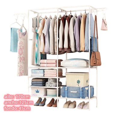 GLOBAL Z-A Perchero de pie y Zapatero Pared para Ropa Abrigos Estantería ropa estante MODA zapato armario empotrado organizador Vestíbulo