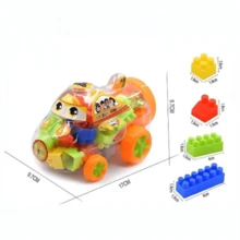 Beneficios para los niños desarrollo intelectual bloques de construcción ensamblados coche avión modelado juguetes multifuncionales - Multicolor - Ver 3
