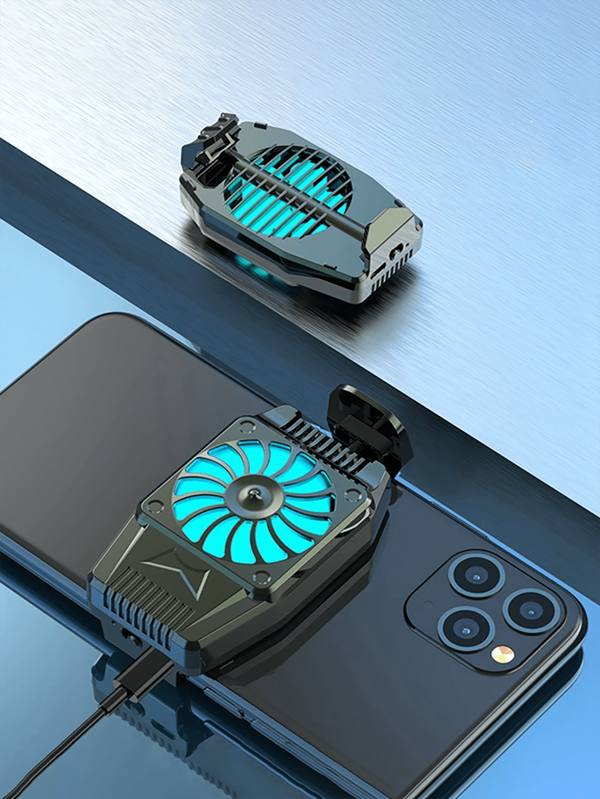 1 Stück Rückenklemmen USB-Kühllüfter mit Kühlkörper für Handy Gaming und Live-Streaming für leises Spiel E-Sport Gaming Zubehör, Handykühler