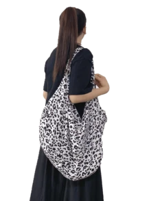 时尚大容量豹纹单肩包，女士斜挎包，简约拉链设计，休闲多用途手提包，适合工作、学习、旅行 - 白色 - 查看 2