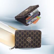 Stylish Letter Print Strap Large Capacity Multifunctional Wallet For Women Wallet Mini Wallet Purse Wallet Card Wallet - Brown - View 8