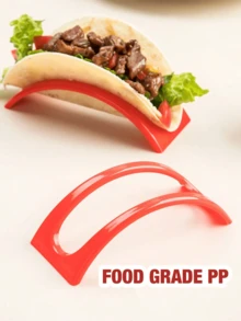 Giá đỡ thực phẩm - Giá đỡ bánh Taco/bánh tortilla Mexico, Vị trí ổn định, Dễ vệ sinh và chống trượt, Kiểu dáng, Thích hợp cho nhà bếp/nhà hàng/quán bar/xe bán đồ ăn, Hình dạng vui nhộn. - Nhiều màu - Xem 5
