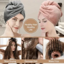 1pc Quick Drying Hair Towel Wrap Microfiber Hair Towel Wrap For Women - Fast Drying Turbans For Long, Thick, Curly Hair - Super Soft Hair Wrap Towels With Elastic Strap Large Microfiber Hair Towel Wrap For Women, Anti Frizz Hair Drying Towel With Elastic Strap, Fast Dry | Super Absorbent | Quick Dry Hair Turban For Wet, Curly, Long & Thick Hair Unfold To Make A Bath Towel Shower Towels For Beaty Salon, Hotel Sports,Home Essentials, Towel, Skin Care